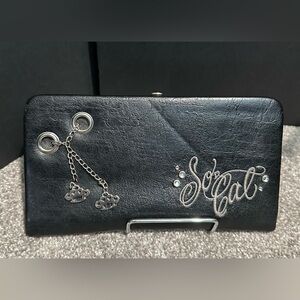 Black So Cal Clutch with Silver Accents
